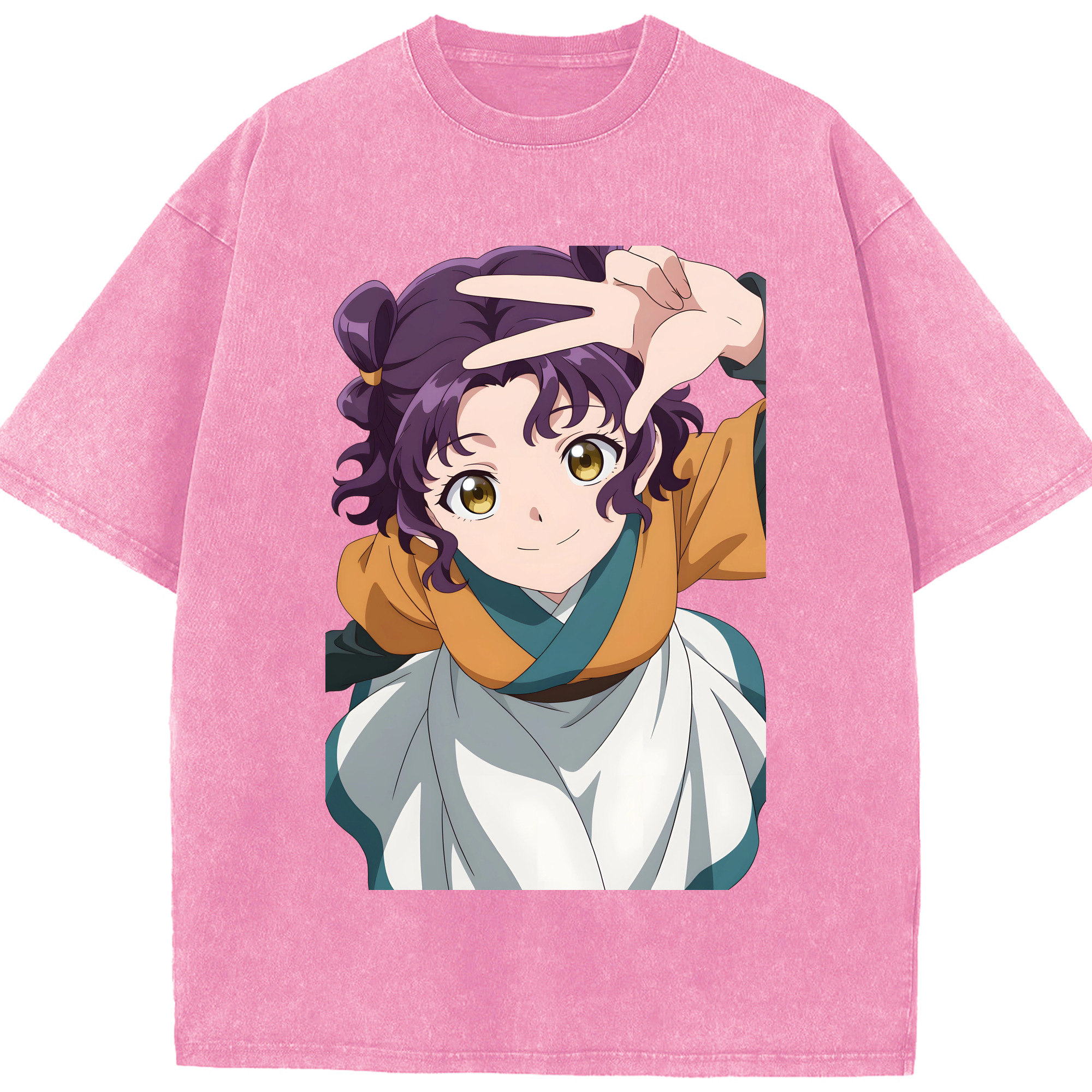 （画像用） 薬屋のひとりごと The Apothecary Diaries 綿100% ヴィンテージ風 半袖Tシャツ（フロントプリント）